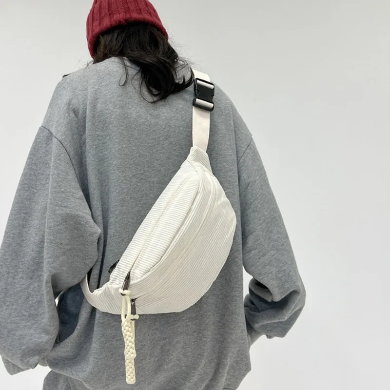 

Женская поясная сумка, вместительная Вельветовая поясная сумка, уличная нагрудная сумка, модные сумки через плечо, Повседневная поясная сумка