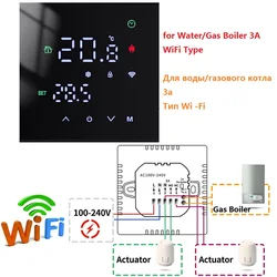 Smart WiFi Thermostat with Touchscreen LCD Display (Gas Boiler 3A B-WiFi)