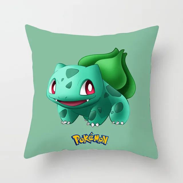 45*45cm Pokemon Pikachu Meowth Poke Ball Bulbasaur Charizard Charmander Pillow Cover Plush Kawaii Anime Pillowcase Home Decor 6