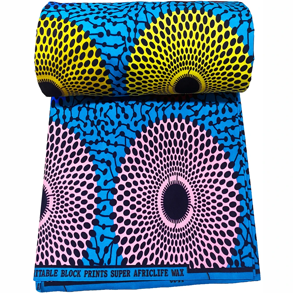 African Fabric High Quality African Ankara Wax Fabric Handmade DIY Material Polyester for Sewing Dress DIY