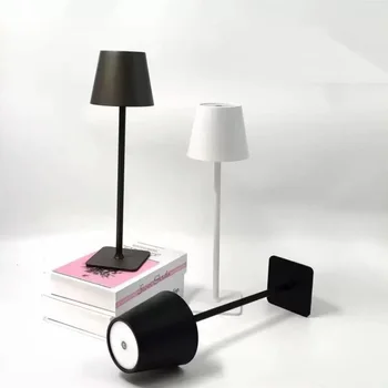 Rechargeable LED Table Lamp Touch Switch 3 Levels Dimmable Desk Lights Bar Club Dinner Creative Decorative Ambient Lighting 13