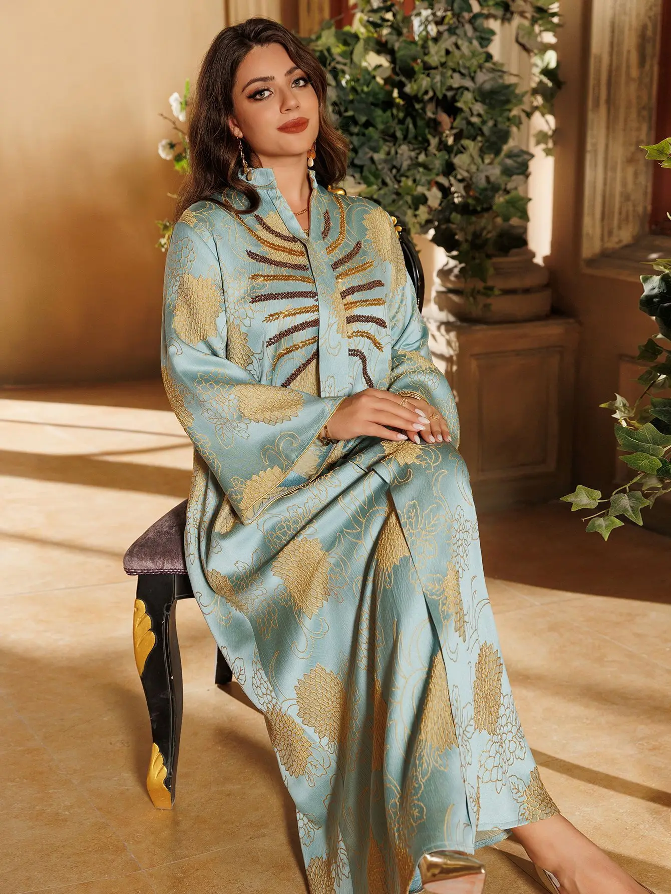 جلابية رمضان رداء عربي تقليدي، فستان عباية نسائي إسلامي فاخر للحفلات، زي حجاب، ملابس دبي السعودية التركية الإسلامية