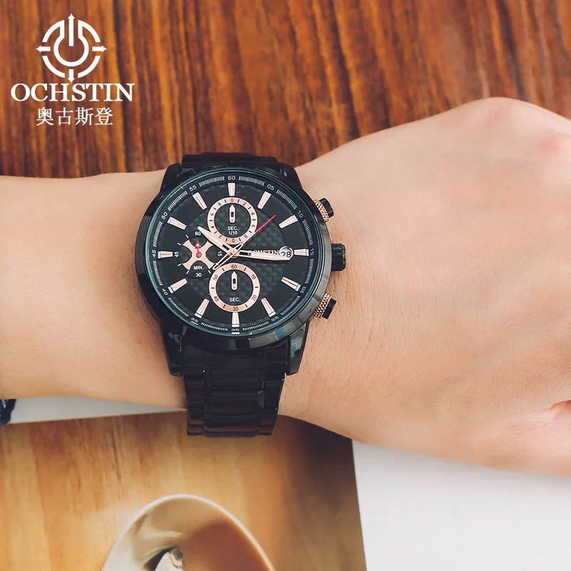 Fashion Mens Watches Luxury Silver Stainless Steel Quartz Wrist Watch Man Business Watch for Men Calendar Clock Reloj Hombre