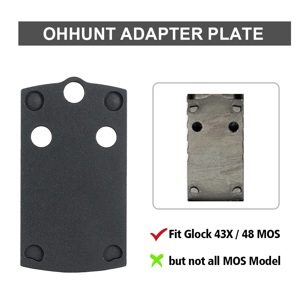 ohhunt® Adapter Plate for 43X/48 MOS Hellcat OSP 407k/507k Hard anodized finish 2
