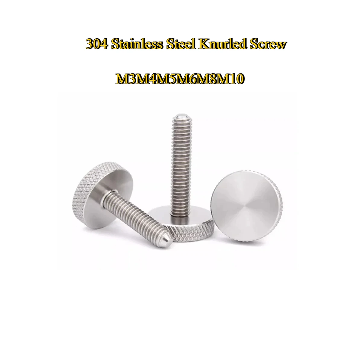 304 Stainless Steel Knurled Screw/Hand Twisted Adjustment Bolt M3-M10