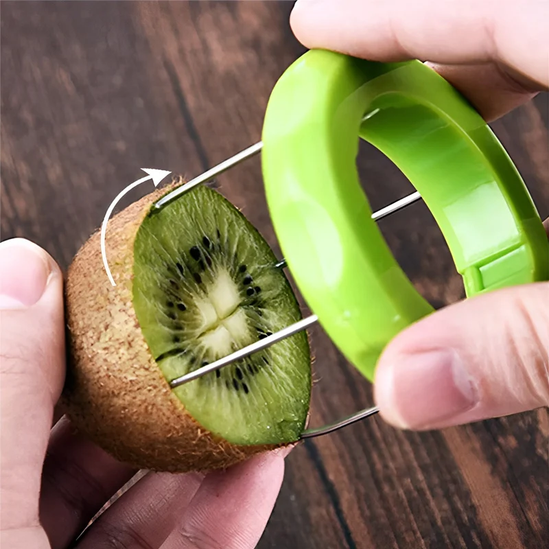 Kiwi Cutter Stainless Steel Detachable Fruit Cutter Peeler Slicer