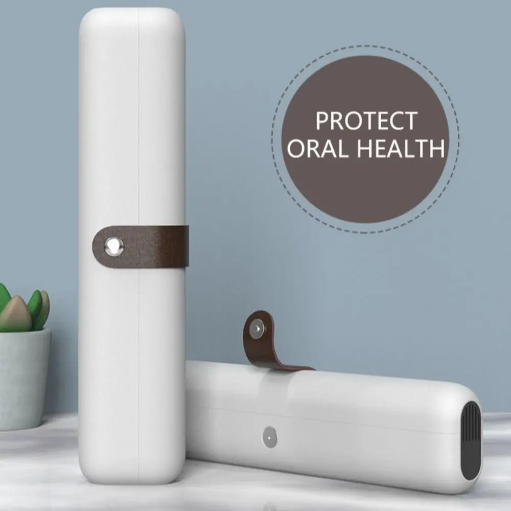 Multifunctional Mini Toothbrush Sterilizer Rechargeable Cleaner Uv Light Sanitizer Storage Cup White Toothbrush Holder Travel