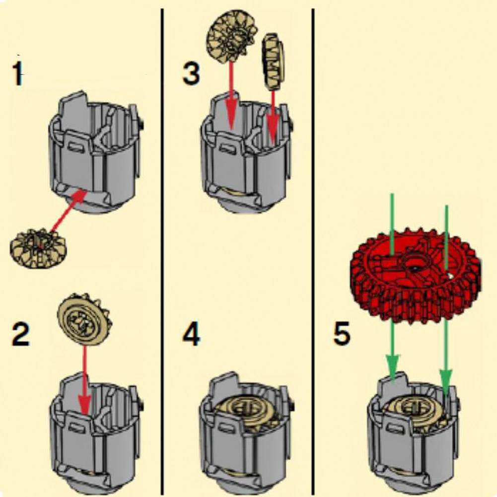2/4/8PCS Technical Differential Gear-28 Teeth with Round Axle Hole MOC Parts Compatible with legoeds Building Blocks 65414 65413