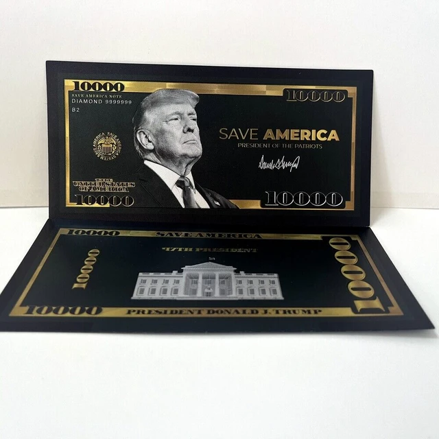 8PCS Donald Trump USD 1/2/5/10/20/50/100 Silver Dollar Bill Full