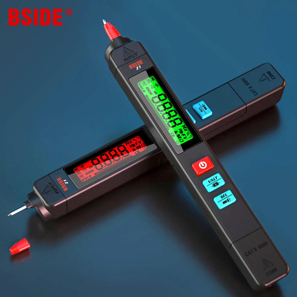  BSIDE Новый детектор напряжения Тестовый er Бесконтактный умная электрическая ручка NCV живой провод тест непрерывности Ом Гц DC AC Цифровой…