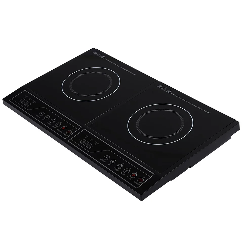 2000W Electric Double Induction Cooktop with Touchpad