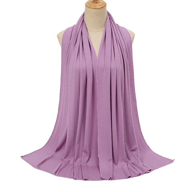 Écharpe Hijab en Jersey de coton Modal de qualité supérieure, châle musulman Long, Turban doux uni, bandeau pour femmes, bandeau africain 170x60cm