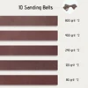 Allsome 180W Electric Sander,Mini Belt Sander with 10pcs 533*30mm Sanding Belts Compatible with Makita 18V battery and AC 220V 4
