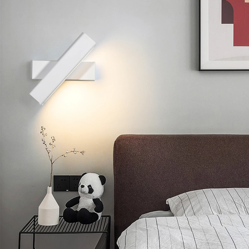 Indoor Led Wall Lamp With Switch Touch Dimming Wall Lights Fixture For