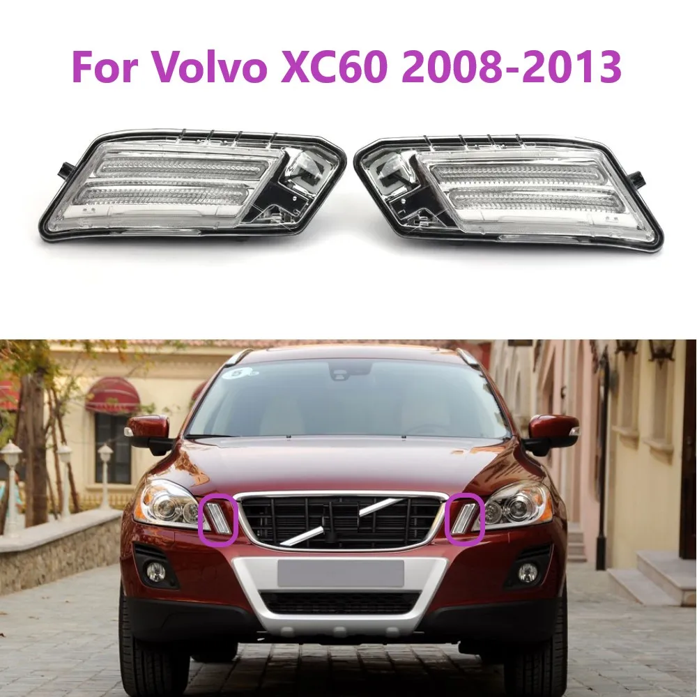 

For Volvo XC60 2008 2009 2010 2011 2012 2013 Left Right Pair Parking Light Front Turn Signal Indicator Lamp 31290873 31290874
