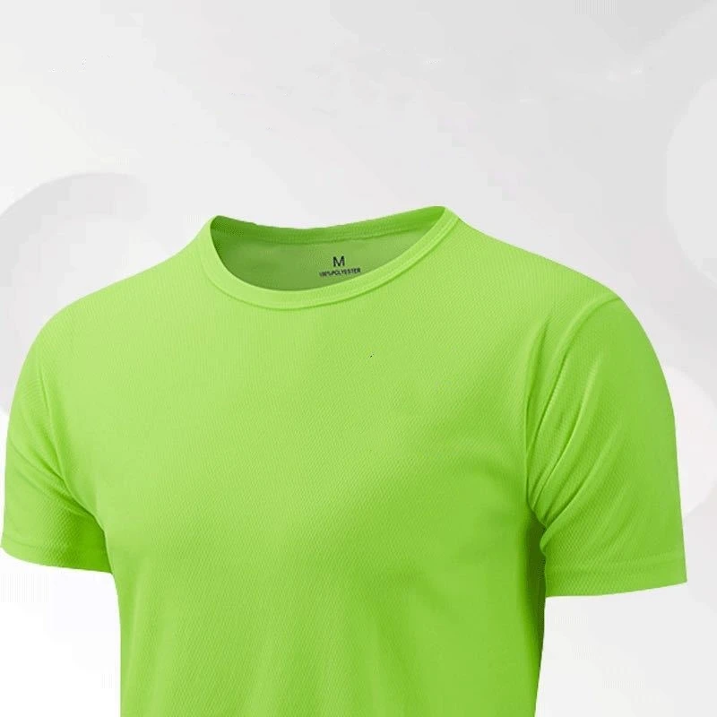 Unisex Quick Dry Short Sleeve Athletic T-Shirt - Breathable Fitness & Running Sportswear