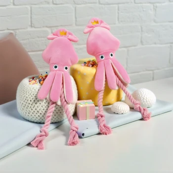 Squeaky Octopus Rope Toy 3