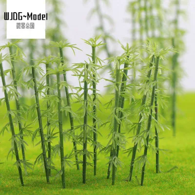 WJDG model10Pcs Green Plastic Model Bamboo Trees Scale Garden Decor Train Scenery Landscape Kids Toys miniature 3
