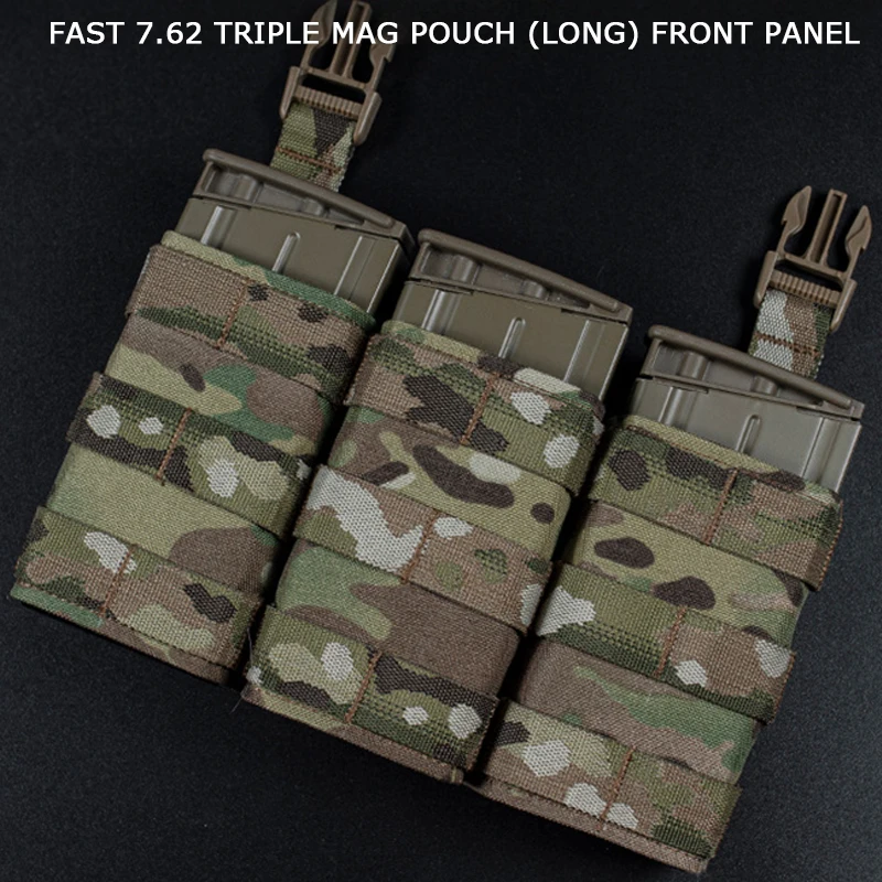 

Tactical Triple Kangaroo Mag Pouch FAST 7.62 Magazine Pouch Front Panel Mags Carrier Airsoft Hunting Military accessories(Long)
