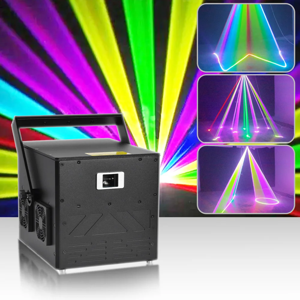 

YUER 15W Projector 30KPPS Scan ILDA Interface RGB Animation Club Beam Disco Laser Light Show DMX DJ Dance Bar Party Christmas