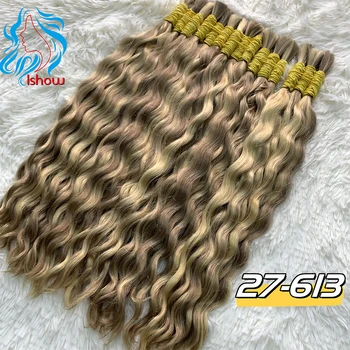 Deep Wave Hair Bulk For Boho Braids 100% Human Hair Extensions No Weft Pure Color Curly 12A Vietnamese Hair 30 inch Bundle 1