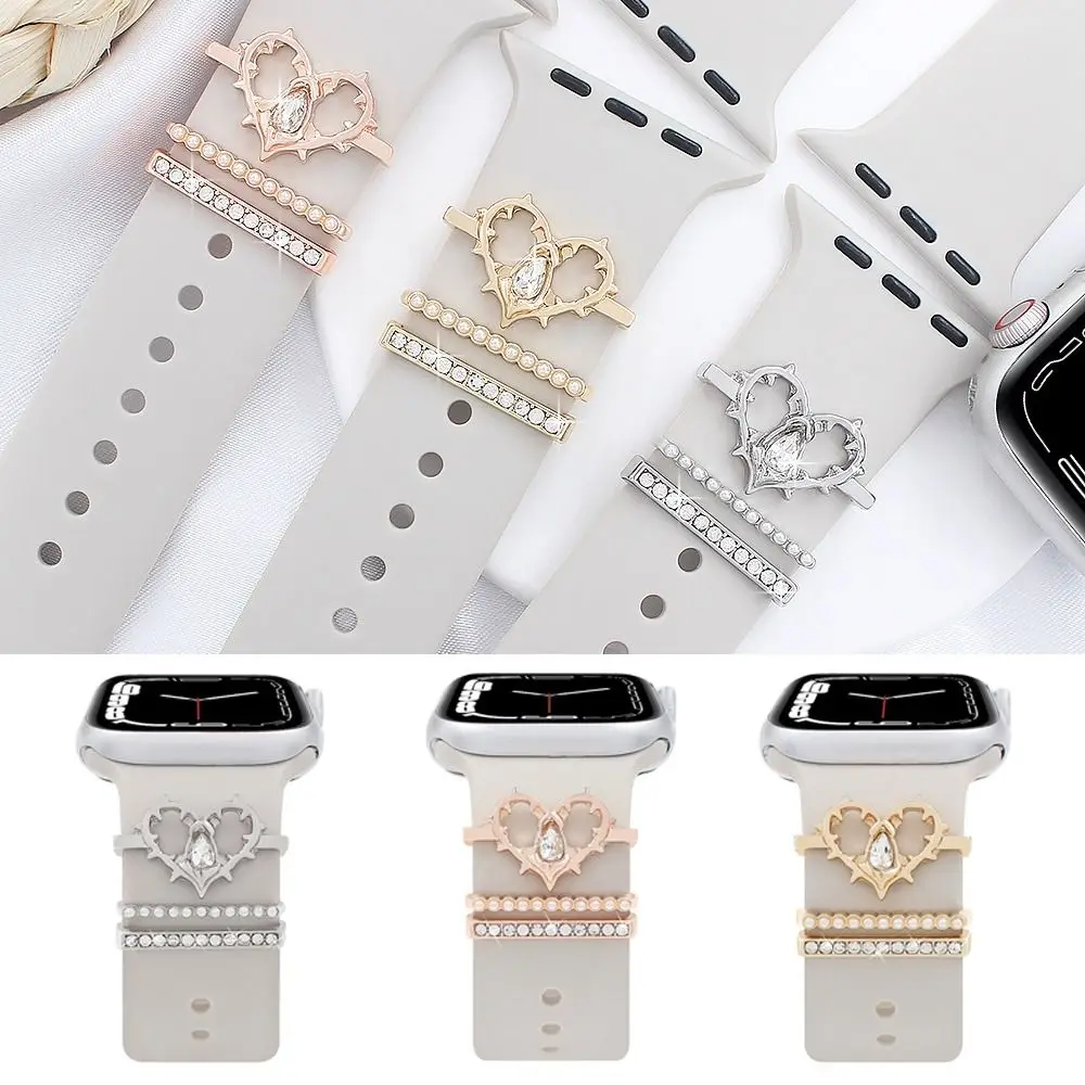 

Браслет для часов, ремешок для часов, орнамент, модная брошь, металлическое декоративное кольцо, бриллиантовый ремешок для наручных часов, шармы, ремешок, аксессуары