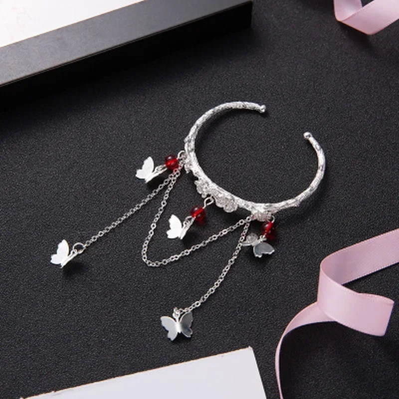 Tian Guan Ci Fu Bracelet Woman Bracelets Bells Bangles Round Jewellery Vintage Silver Color Pulseras Heaven Officials Blessing bangle bracelet