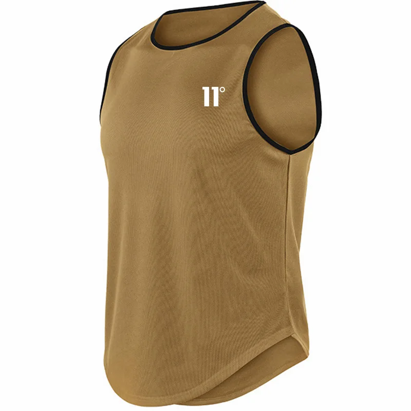 Mens Bodybuilding Breathable Stretch Singlets Gym Running Fitness Training Sleeveless T-Shirts Mesh Quick Dry Sport Tank Tops