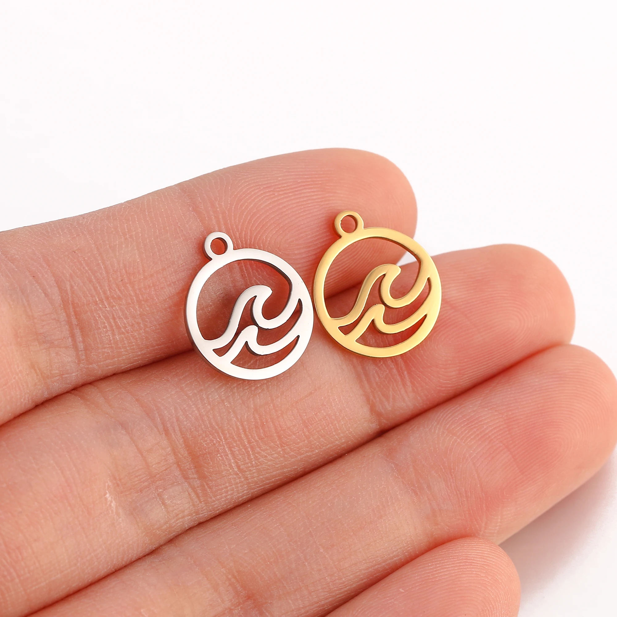 5 teile/los Schöne Sonne Mond & Berg & Meer & Segelboot & Auto & Fischschwanz Charms Für Schmuck Machen liefert DIY Halskette Ohrringe Armband – Detail 12