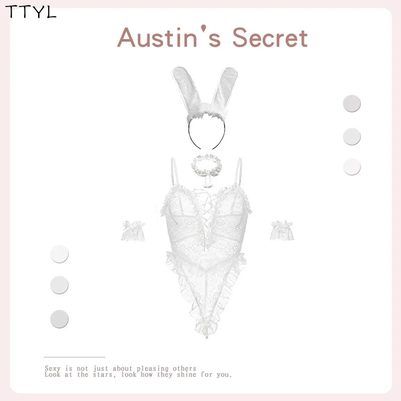

TTYL Sexy Lingerie Pornos Set Erotic Underwear Sexy Rabbit Girl Lace Temptation Role Playing Set Hot No Takeoff Uniform Bodysuit