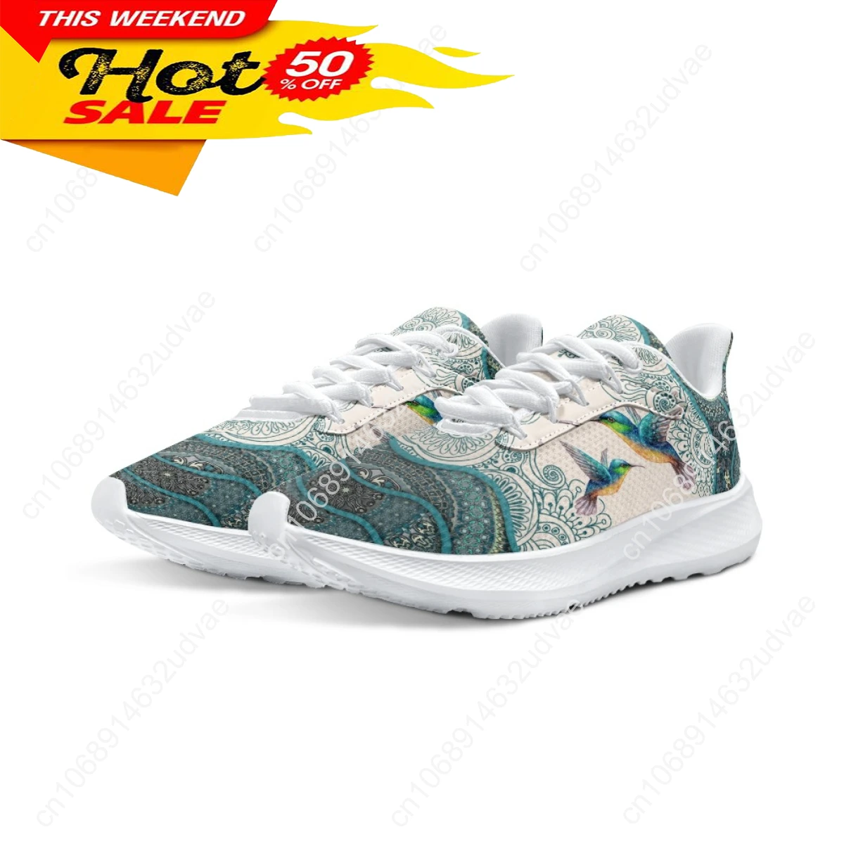 Bohemia Style Hummingbird Running Shoes Women's Lightweight Outdoor Platform Sneakers Comfortable Sport Tennis 2023