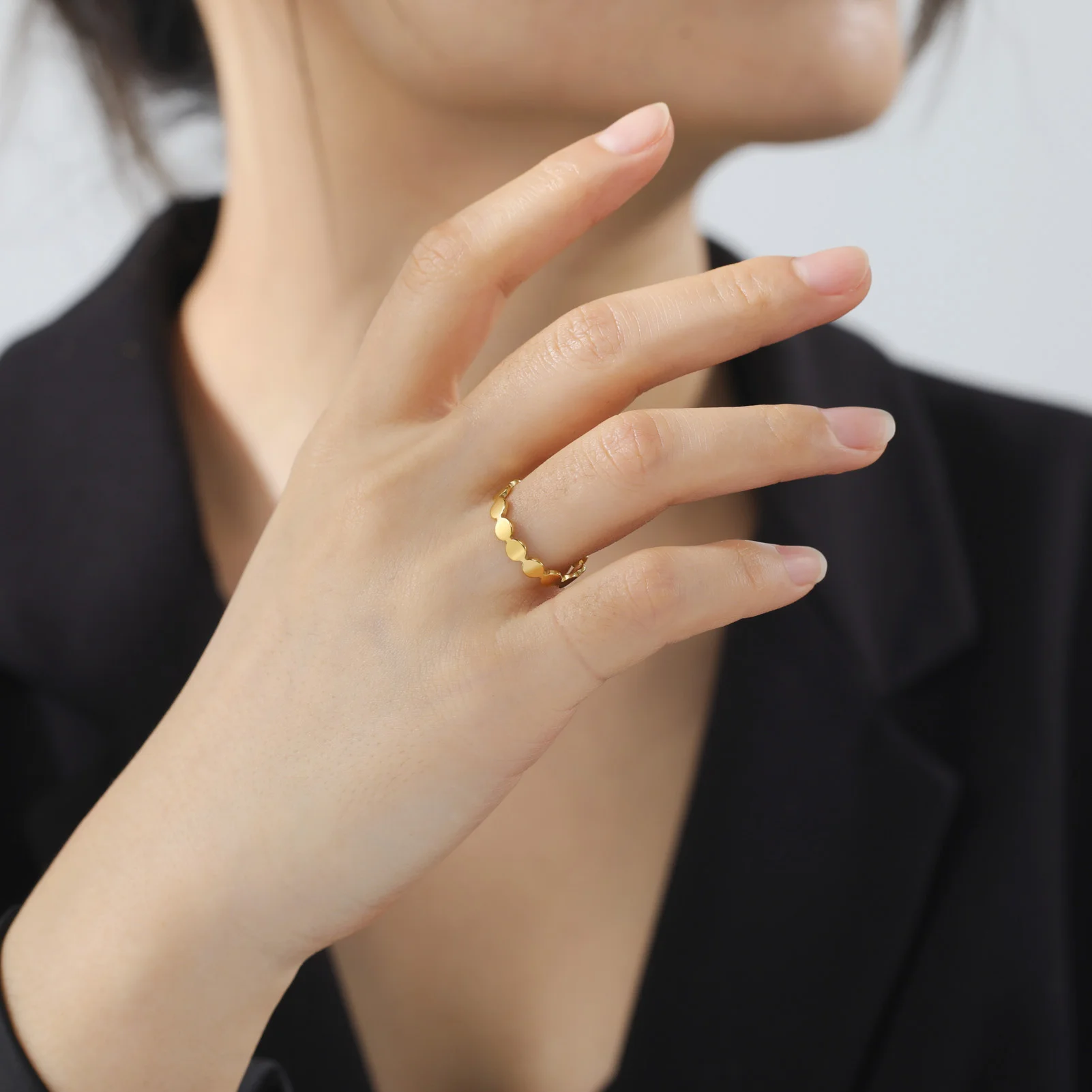Jesus Kreuz Schmetterling Unendliche Symbol Blume Mond frauen Ringe Edelstahl Mode Hochzeit Casual Ring Weiblichen Schmuck Geschenk – Detail 8