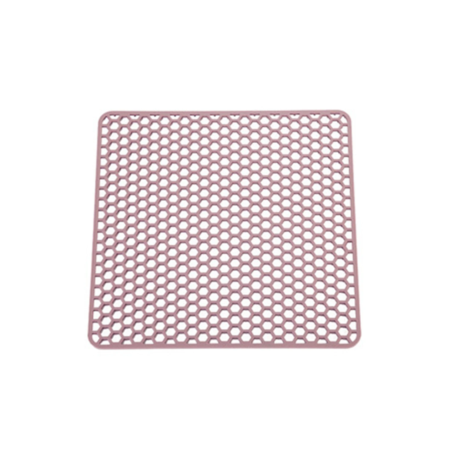 

Solid Non Slip Insulated Soft Silicone Placemat Sink Mat Home Honeycomb Design Heat Resistant Dish Drying Tableware Kitchen Grid