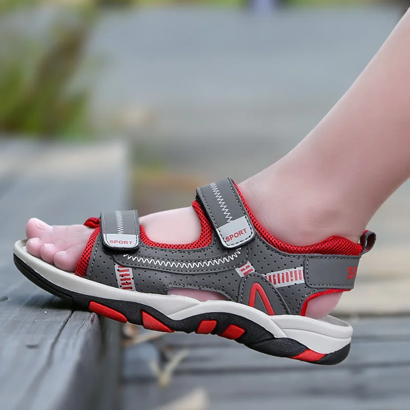 Summer Boys Sandals Kid Sandals Children Shoes Cut-outs Rubber School Shoes Breathable Open Toe Casual Boy Sandal 218