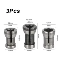 1pcs Wood Milling Cutter Adapter Router Bit Collet Chuck 6/ 6.35/8mm For Trimming Engraving Machine Woodworking Tools 1