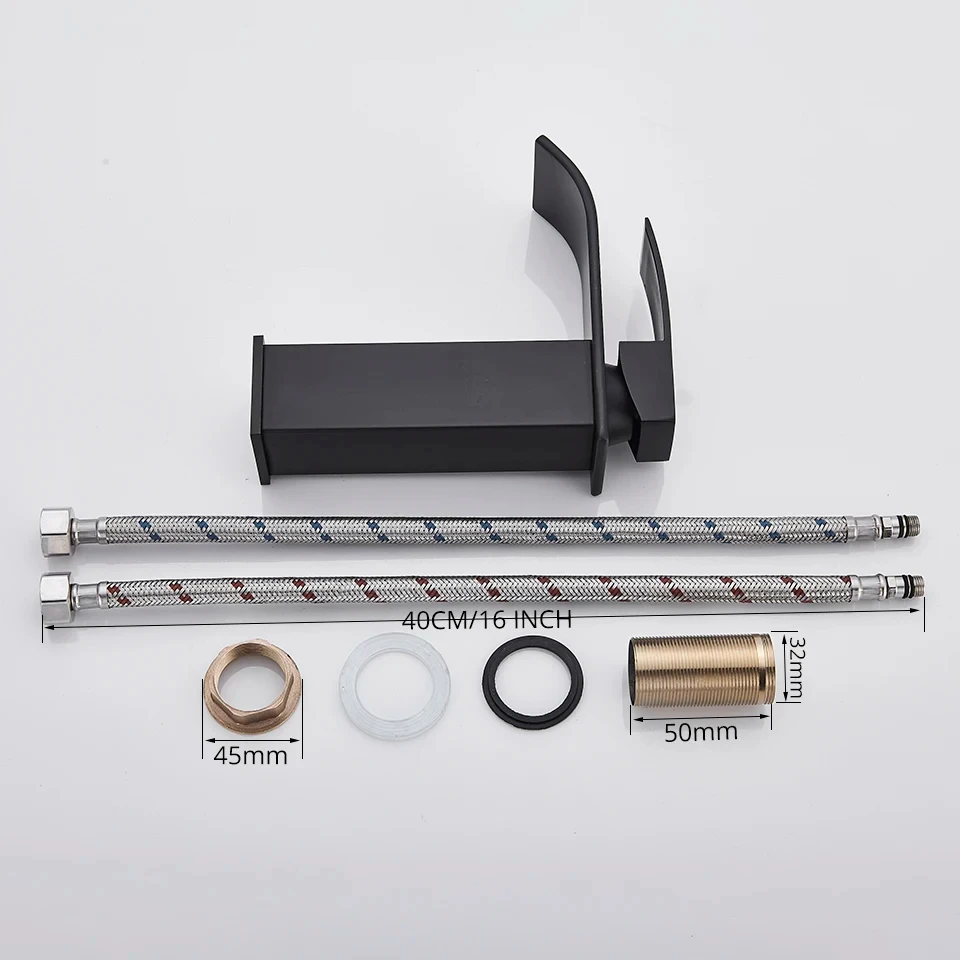 Stainless Steel Faucet Bathroom Simple Design Stainless Steel Countertop Faucet Waterfall Outlet Design Bathroom Washbasin Faucet