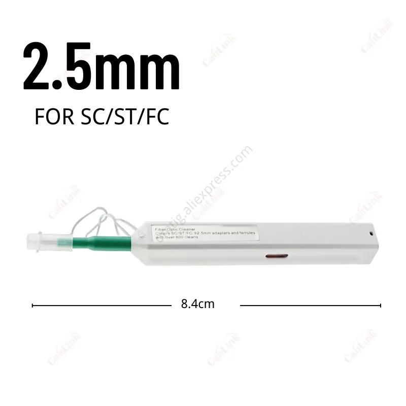 2pcs S250/L125 SC/FC/ST 2.5mm Fiber Optic Cleaning Pen LC/MU 1.25mm Cleaning Fiber Cleaner Tools Color Sent Randomly