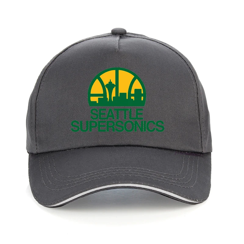 Fashion brand caps for men Seattle Supersonics Baseball Cap Cotton summer Breathable visor Snapback hats casquette 4