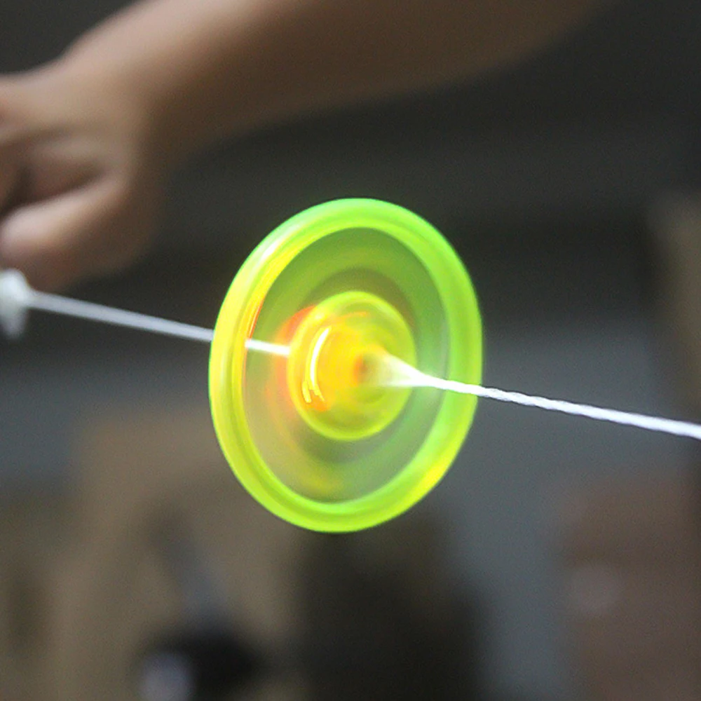 5-1Pcs Flywheel Spinning Toy Spinner Children Pull Line Flashing Toys Led Light Up Glow Wheel Luminous Rope Spinner Toy Gifts fidget toys fidget spinner fidget toy fidget spinners fidget toy set