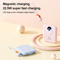 5000mAh Magnetic Wireless Power Bank With LED Digital Display For iPhone Samsung 22.5W Fast Charging Portable PowerBank 2