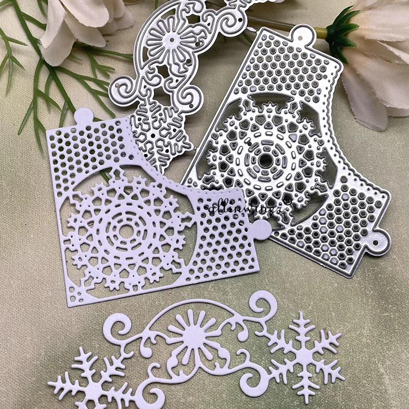 

New Snowflake frame decoration DIY Craft Metal Cutting Die Scrapbook Embossed Paper Card Album Craft Template Stencil Dies