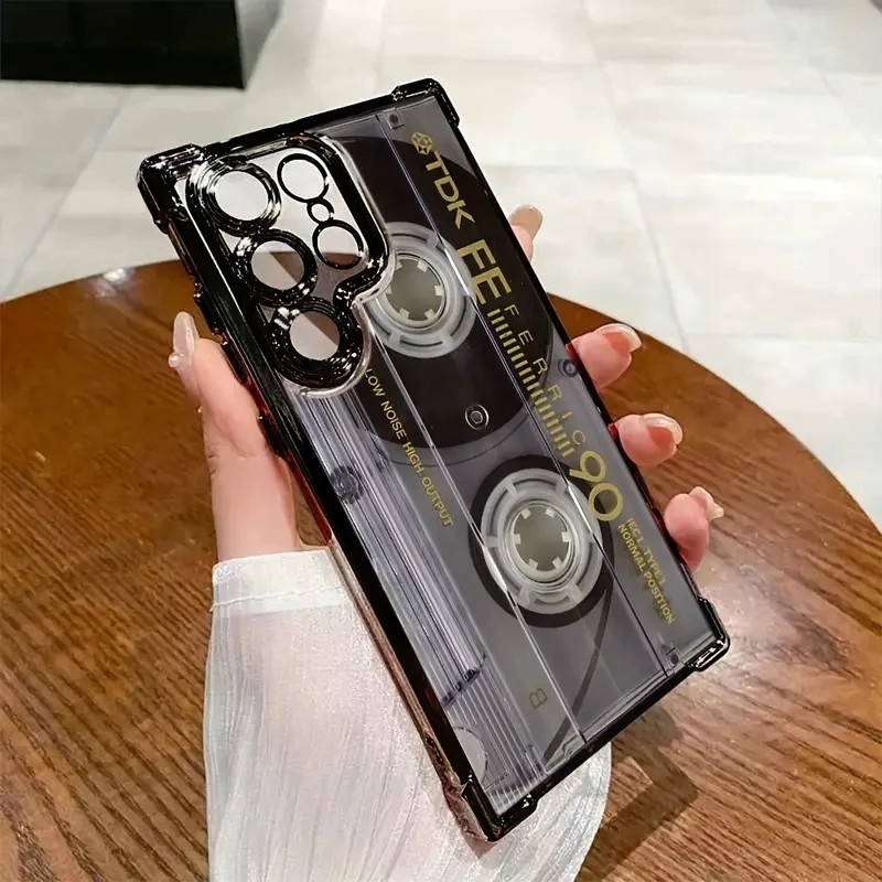 Retro Cassette Pattern Soft Phone Case Cover