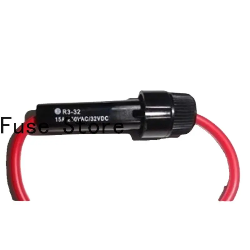 

1PCS R3-32 6 * 30mm Lead Fuse Holder Box Glass 15A 250V