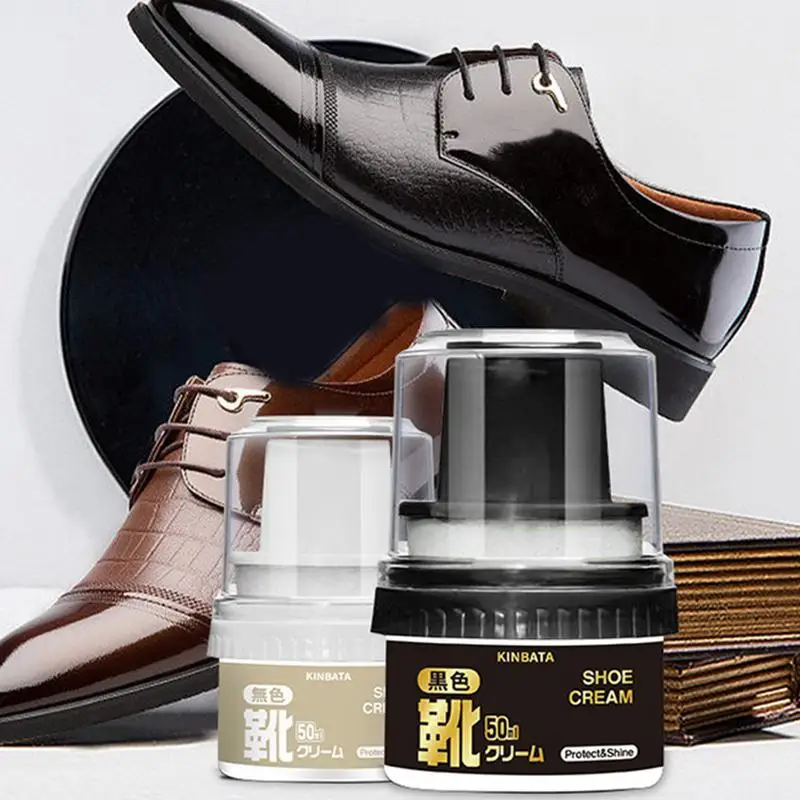 50ml shoe polish universal High Gloss Boot Polisher With Applicator leather maintenance oil shoe wax advanced care agent