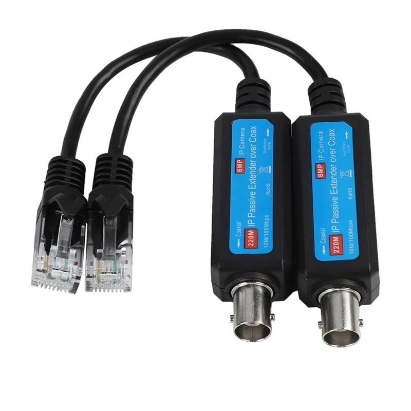 IP Camera Coaxial Networking Transmitter Receiver IP Passive Extender Over Coax Easy Installation 10/100Mbps