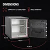 Medium Gray Fireproof Safe and Waterproof Safe Box with Dial Combination Documents,  1.23 Cubic Feet, SFW123DSB 6