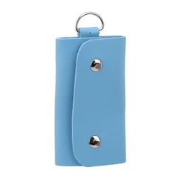 Elegant PU Leather Key Organizer and Wallet (Blue)