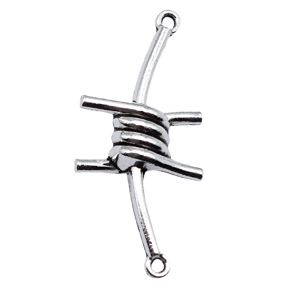 

10pcs/lot 40x19mm Thorn Connector For Jewelry Making Antique Silver Color 1.57x0.75inch