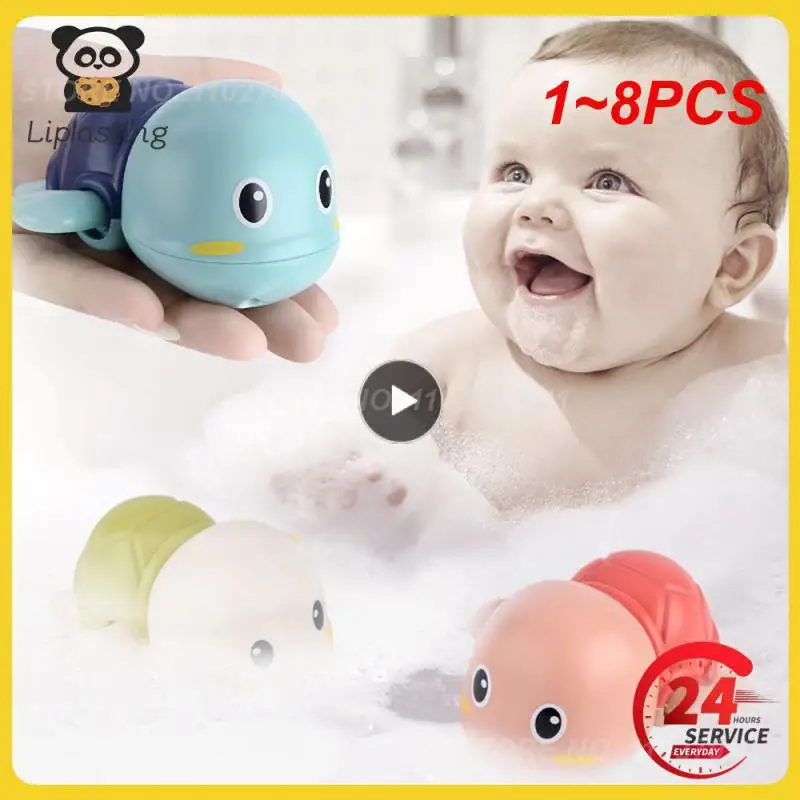 

1 ~ 8 шт. заводные Детские игрушки для ванны, милые черепашки, игрушки для бассейна, купание в воде, летние игрушки для ванной для детей, игрушки для детей