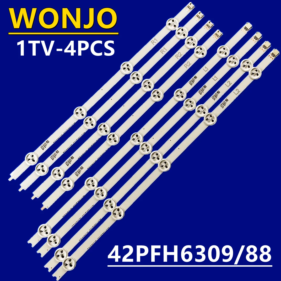 필립스 42PFH6309/88 용 TV LED 백라이트 스트립 42PFT6309/60 LED TV 바 42 "V14 DRT ...